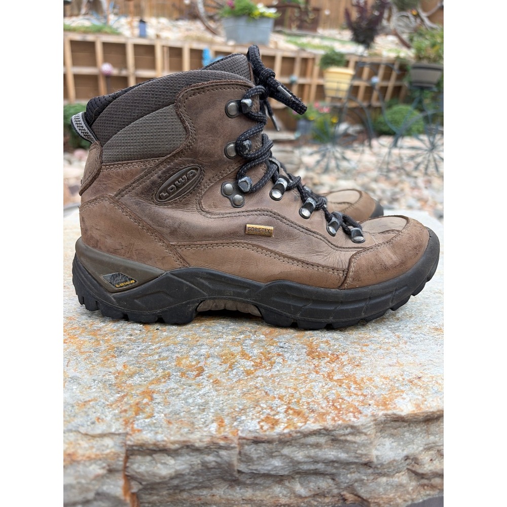 Lowa Renegade GTX Mid Hiking Boots Womens 7 Brown Leather Gore-Tex Vibram Sole